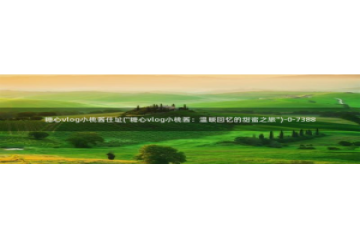 可乐导航糖心vlog：糖心vlog小桃酱住址(\