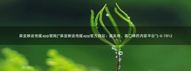 麻豆热门演员